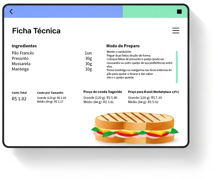 Exemplo de ficha técnica